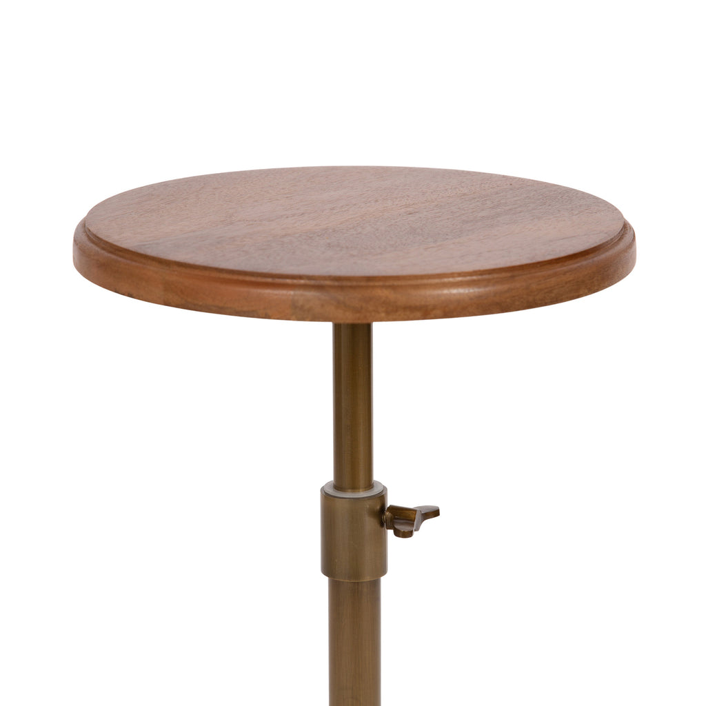Engles Adjustable Wood Table and Plant Stand