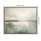 Subtle Abstract Gray Green Horizon by The Creative Bunch Studio Framed Canvas Wall Art Print