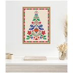 Sylvie Framed Canvas Folk Art Christmas Tree by Rachel Lee