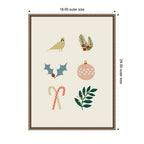 Sylvie Beaded Holiday Six Framed Canvas by Hannah Beisang