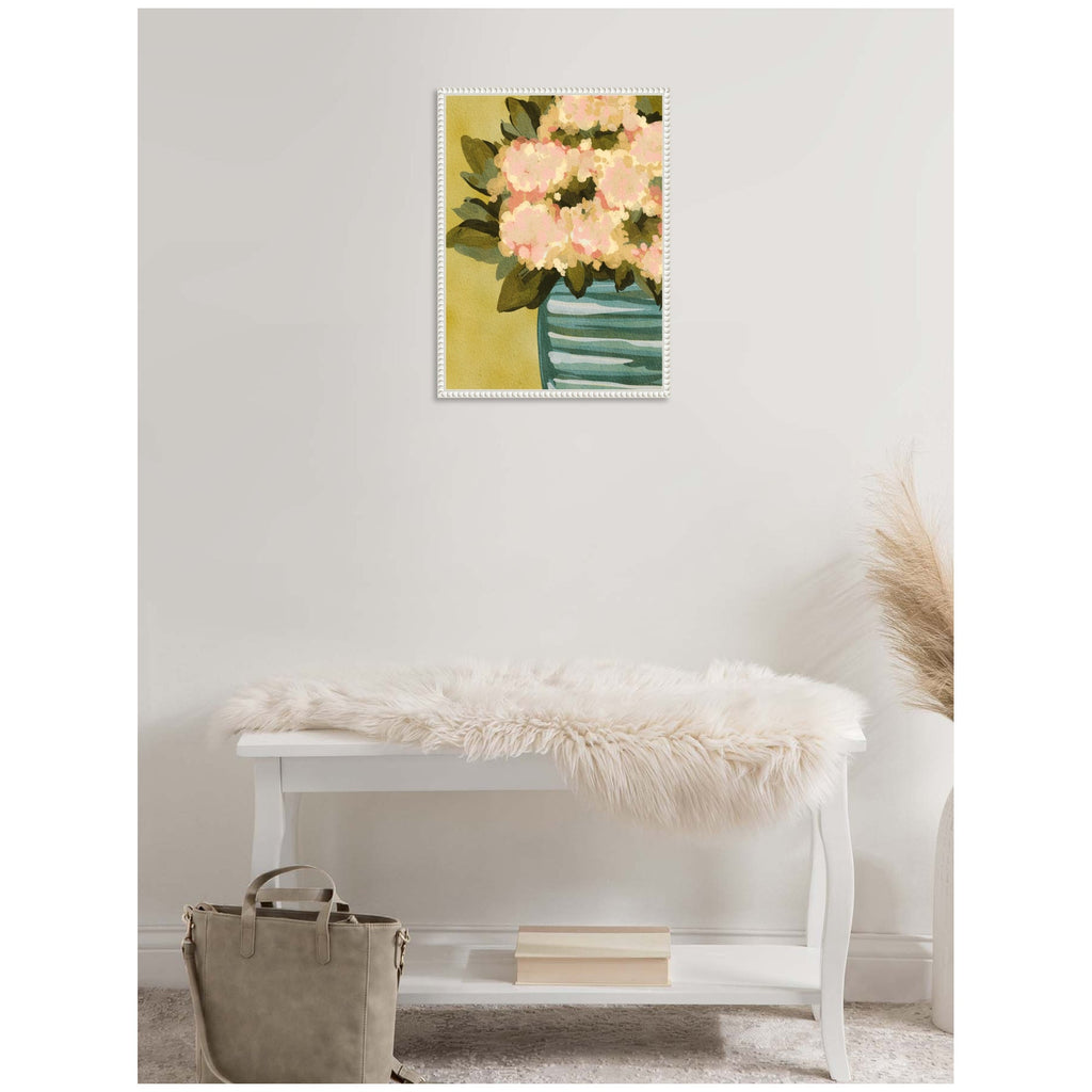 Sylvie Blush Blossoms Framed Canvas by Nikita Jariwala