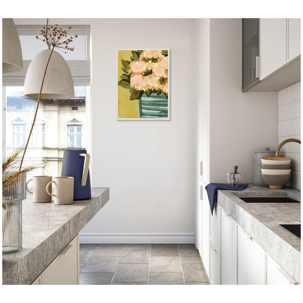 Sylvie Blush Blossoms Framed Canvas by Nikita Jariwala