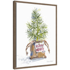 Sylvie Framed Canvas Merry Seedling In Burlap by Patricia Shaw