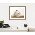 Framed Art Cat in a Basket Traditional Laundry by Amy Peterson