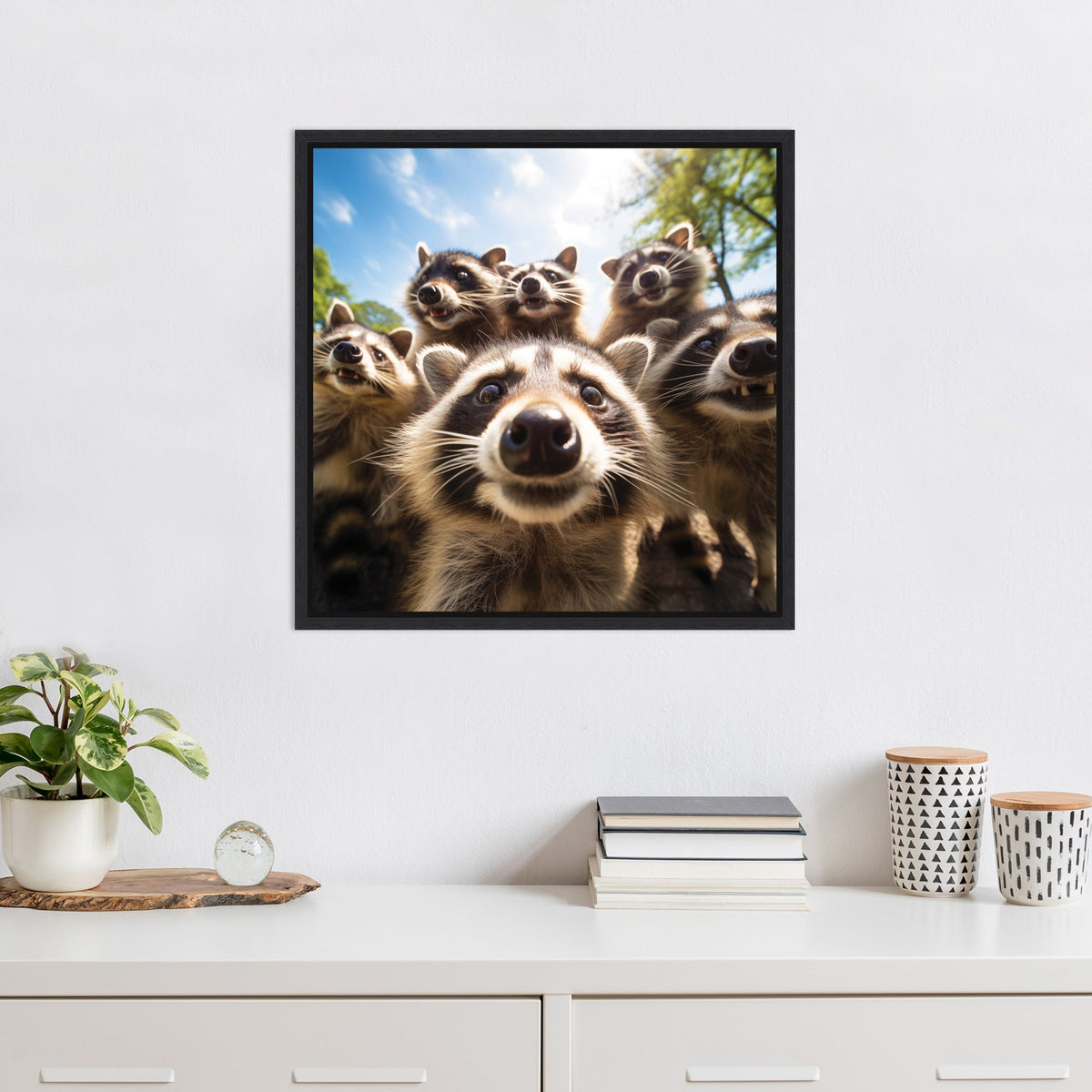 Funny Raccoon Selfie by The Creative Bunch Studio