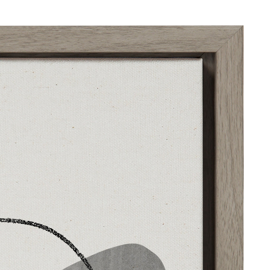 Sylvie 863 Abstract Rocks and 864 On The Rocks Framed Canvas Set by Teju Reval of SnazzyHues