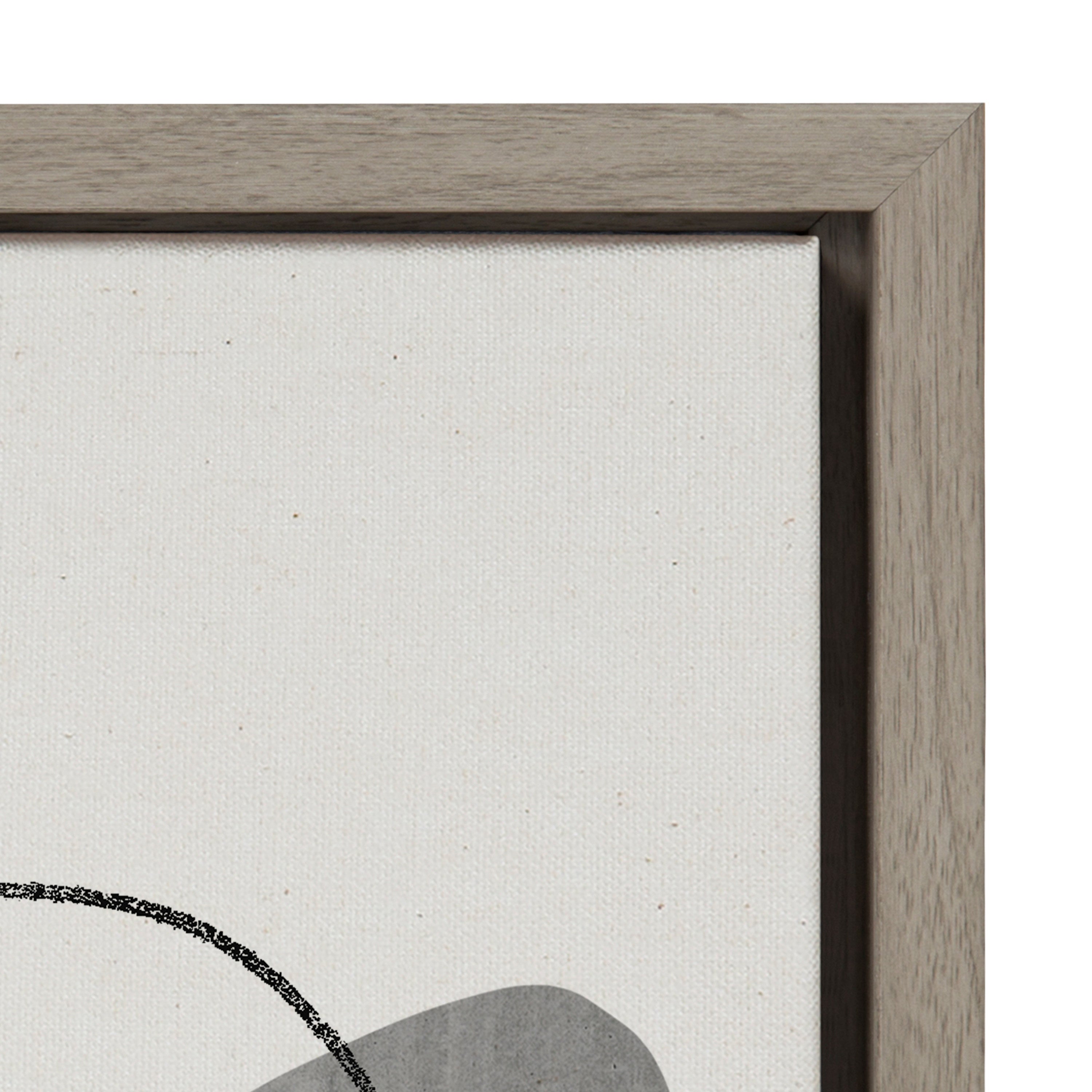 Sylvie 863 Abstract Rocks and 864 On The Rocks Framed Canvas Set by Teju Reval of SnazzyHues