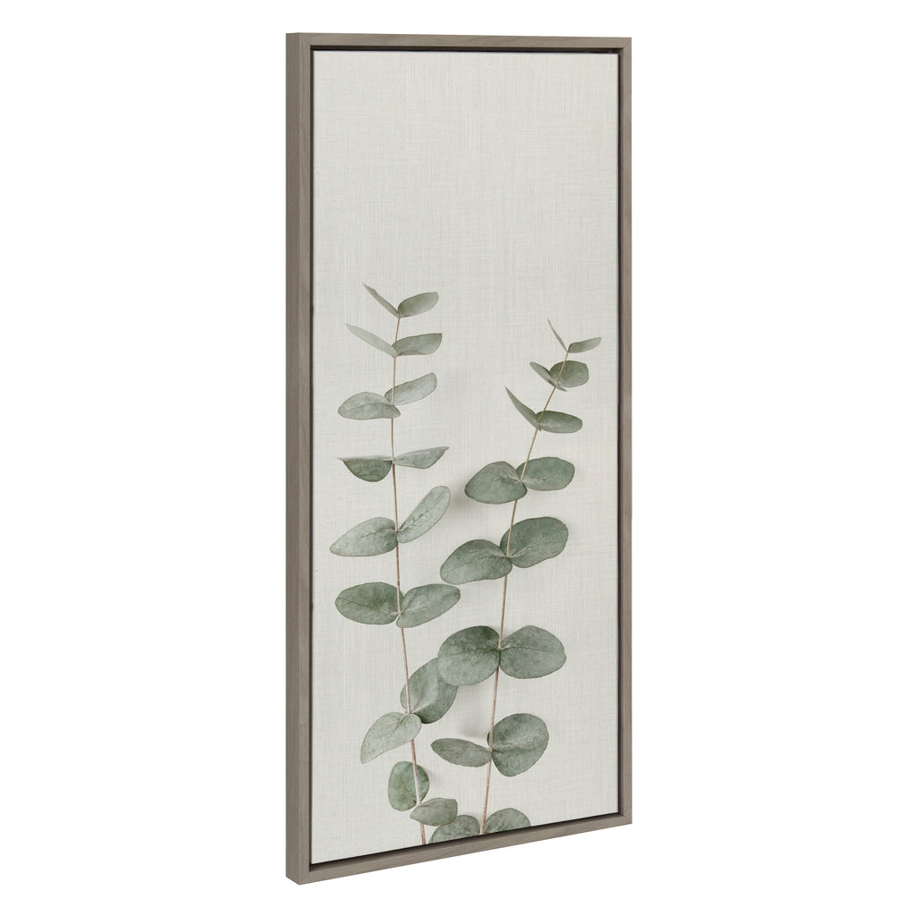 Sylvie Eucalyptus Botanical II Framed Canvas by The Creative Bunch Studio