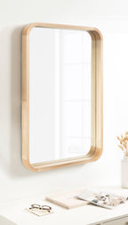 Hutton Wood Framed Radius Rectangle Mirror