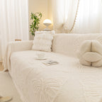Luxury 3D Butterfly Jacquard Sofa Throw Blanket, Ultra-Soft Plush Fleece Couch Cover