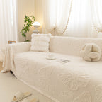 Luxury 3D Butterfly Jacquard Sofa Throw Blanket, Ultra-Soft Plush Fleece Couch Cover