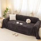 Luxury 3D Butterfly Jacquard Sofa Throw Blanket, Ultra-Soft Plush Fleece Couch Cover
