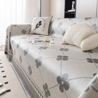 Cooling Four-Leaf Clover Hope Faith Love Luck Summer Comfy Ice Silk Furniture Throw Covers for Sofas