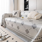 Cooling Four-Leaf Clover Hope Faith Love Luck Summer Comfy Ice Silk Furniture Throw Covers for Sofas