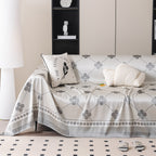 Cooling Four-Leaf Clover Hope Faith Love Luck Summer Comfy Ice Silk Furniture Throw Covers for Sofas