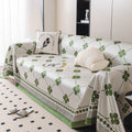 Cooling Four-Leaf Clover Hope Faith Love Luck Summer Comfy Ice Silk Furniture Throw Covers for Sofas