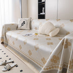 Cooling Four-Leaf Clover Hope Faith Love Luck Summer Comfy Ice Silk Furniture Throw Covers for Sofas
