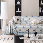 Cooling Four-Leaf Clover Hope Faith Love Luck Summer Comfy Ice Silk Furniture Throw Covers for Sofas
