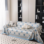 Cooling Four-Leaf Clover Hope Faith Love Luck Summer Comfy Ice Silk Furniture Throw Covers for Sofas