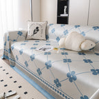 Cooling Four-Leaf Clover Hope Faith Love Luck Summer Comfy Ice Silk Furniture Throw Covers for Sofas