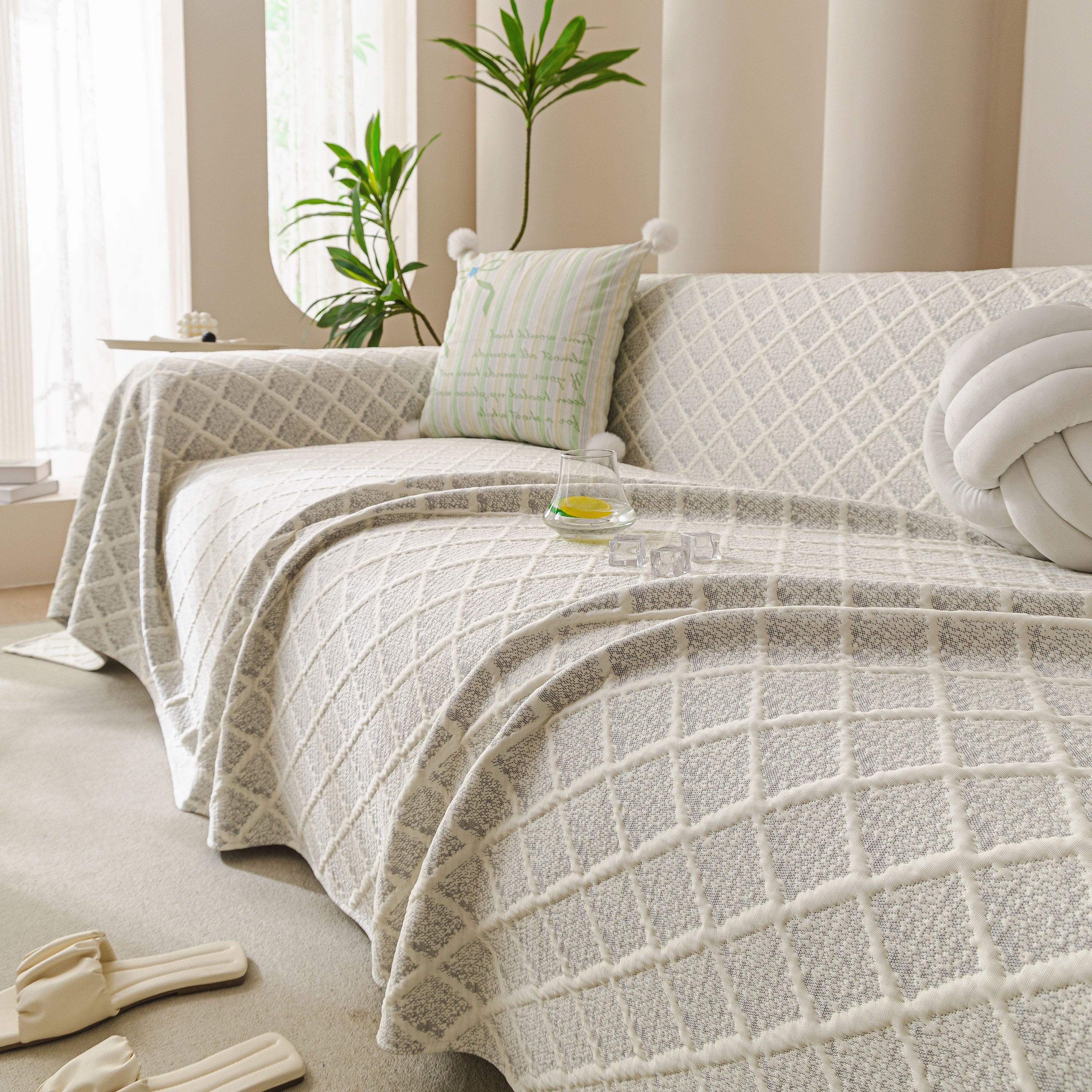 Cooling Couch Cover Throw, Washable Breathable Summer Bed Cover Sofa Protector Covers