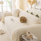 Thick Cozy 3D Cable Sofa Throw Cover, Plush Jacquard Warm Fleece Throw Blanket