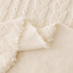 Thick Cozy 3D Cable Sofa Throw Cover, Plush Jacquard Warm Fleece Throw Blanket
