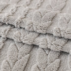 Thick Cozy 3D Cable Sofa Throw Cover, Plush Jacquard Warm Fleece Throw Blanket