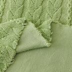 Thick Cozy 3D Cable Sofa Throw Cover, Plush Jacquard Warm Fleece Throw Blanket