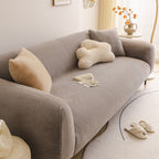 Soft Plush Warm Sofa Cover Stretchable Cozy Velvet Couch Protector for Fall & Winter