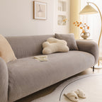 Soft Plush Warm Sofa Cover Stretchable Cozy Velvet Couch Protector for Fall & Winter