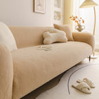 Soft Plush Warm Sofa Cover Stretchable Cozy Velvet Couch Protector for Fall & Winter
