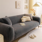 Soft Plush Warm Sofa Cover Stretchable Cozy Velvet Couch Protector for Fall & Winter