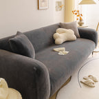 Soft Plush Warm Sofa Cover Stretchable Cozy Velvet Couch Protector for Fall & Winter