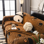 Cute Chenille Couch Cover Throw, Cartoon Soft Washable Sofa Cover for Sectional Sofas