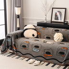 Cute Chenille Couch Cover Throw, Cartoon Soft Washable Sofa Cover for Sectional Sofas