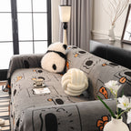 Cute Chenille Couch Cover Throw, Cartoon Soft Washable Sofa Cover for Sectional Sofas
