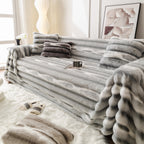 Ultra Soft Faux Fur Couch Cover – Large, Fluffy, and Elegant Sofa Throw Blanket