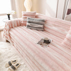 Ultra Soft Faux Fur Couch Cover – Large, Fluffy, and Elegant Sofa Throw Blanket