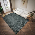 Dalyn Rugs Akina Leopard Animal Print Ak2 Faux Fur Midnight 8' X 8'