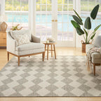 Nourison Positano Indoor/Outdoor Light Grey 7' X 10' Area Rug, Easy Cleaning, Non Shedding, Bed Room, Living Room, Dining Room, Backyard, Deck, Patio (7X10)