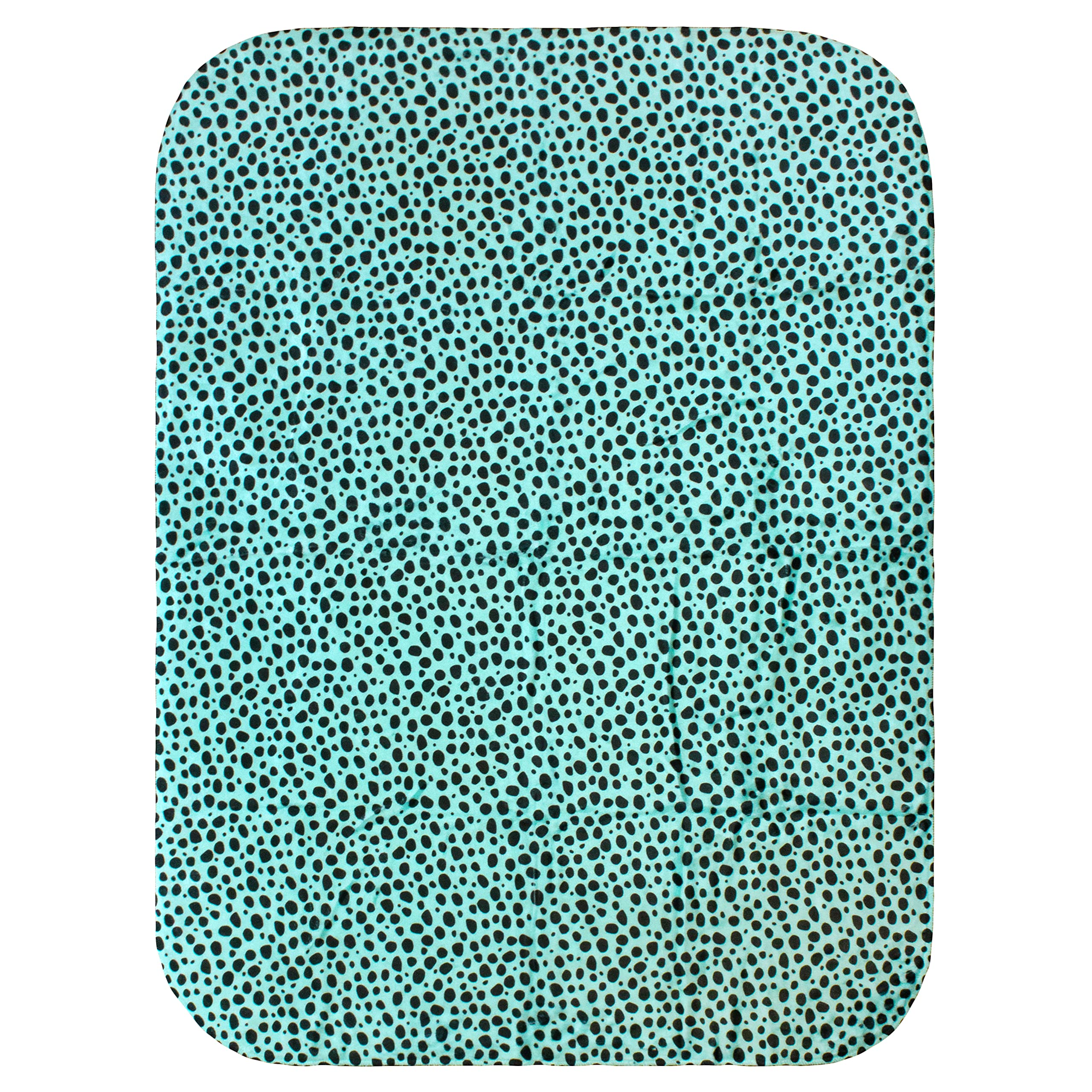 College Covers Everything Comfy Cheetah Print Decorative Baby Throw Blanket, 30X40 Inch, Teal