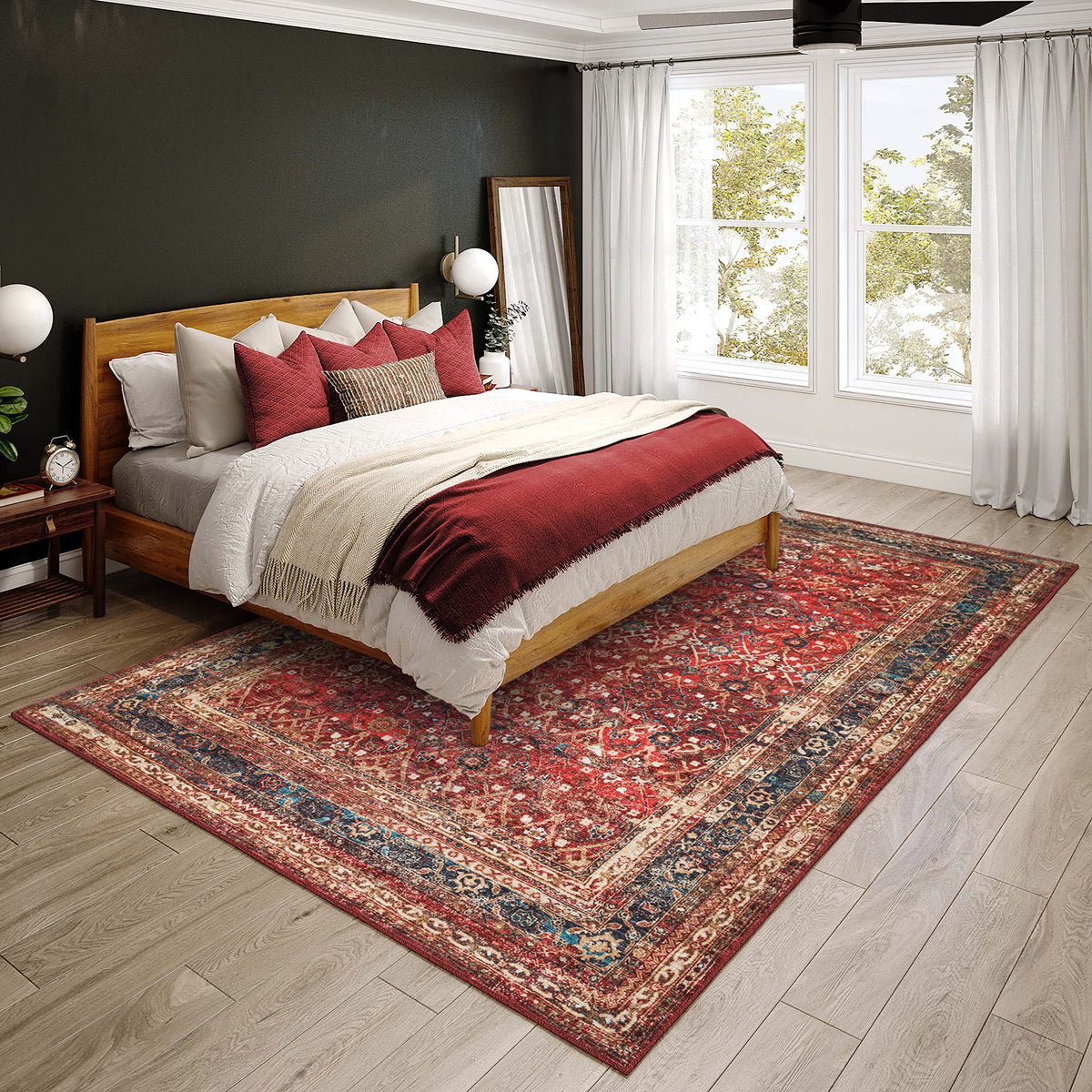 Dalyn Rugs Jericho Jc7 Scarlett 3' X 5' Rectangle Soft Area Rug, Easy Clean, Non Shedding, Bedroom, Entry, Living Room, Dining Room, Kitchen Rug