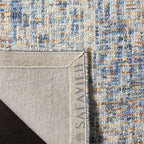 Safavieh Abstract Collection Accent Rug - 2' X 3', Dark Blue & Rust, Handmade Wool, Ideal For High Traffic Areas In Entryway, Li