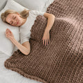 Maetoow Tighter Version Chenille Chunky Knit Blanket Throw (50  60 Inch), Handmade Warm & Cozy Blanket Couch, Bed, Home Decor, S