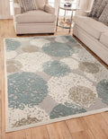 Si Area Rugs Napa Machine Made Area Rug, 5-Feet 3-Inch By 7-Feet 6-Inch, Grey/Tan/Ivory