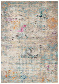 SAFAVIEH Madison Collection Accent Rug - 3 x 5, Grey & Gold, Boho Abstract Distressed Design, Non-Shedding & Easy Care, Ideal 