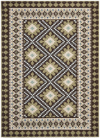 Safavieh Veranda Collection Area Rug - 8' X 11', Chocolate & Green, Boho Design, Non-Shedding & Easy Care, Indoor/Outdoor & Washable-Ideal For Patio, Backyard, Mudroom (Ver099-0624)
