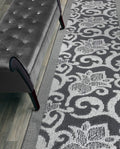 ORFA HOME Custom Size Lily Hallway Runner Rug Slip Resistant, 26 Inch Wide x Your Choice of Length Size, Anthracite, 26 Inch X 6