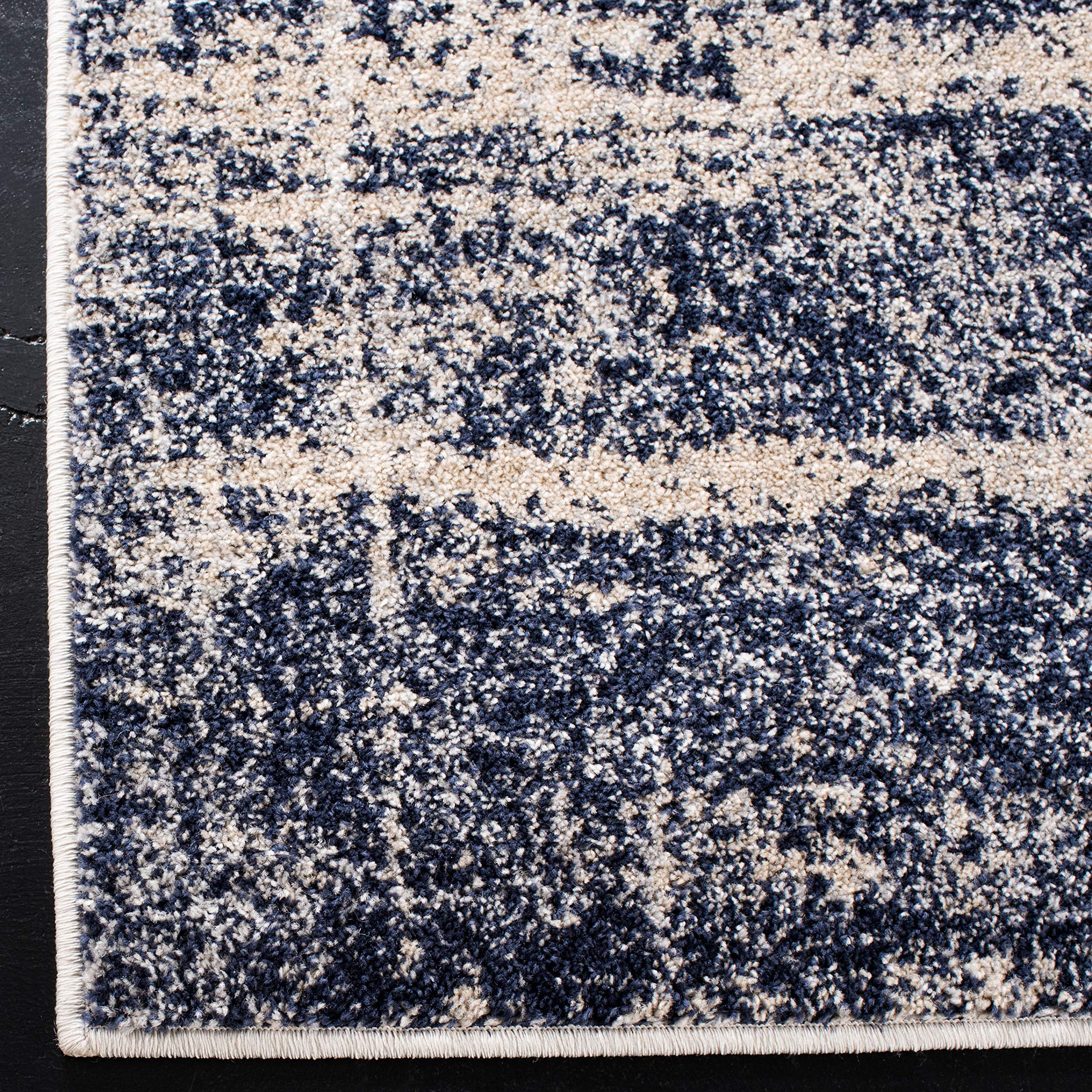 Safavieh Adirondack Collection Accent Rug - 4' X 6', Gold & Navy, Modern Abstract Design, Non-Shedding & Easy Care, Ideal For Hi